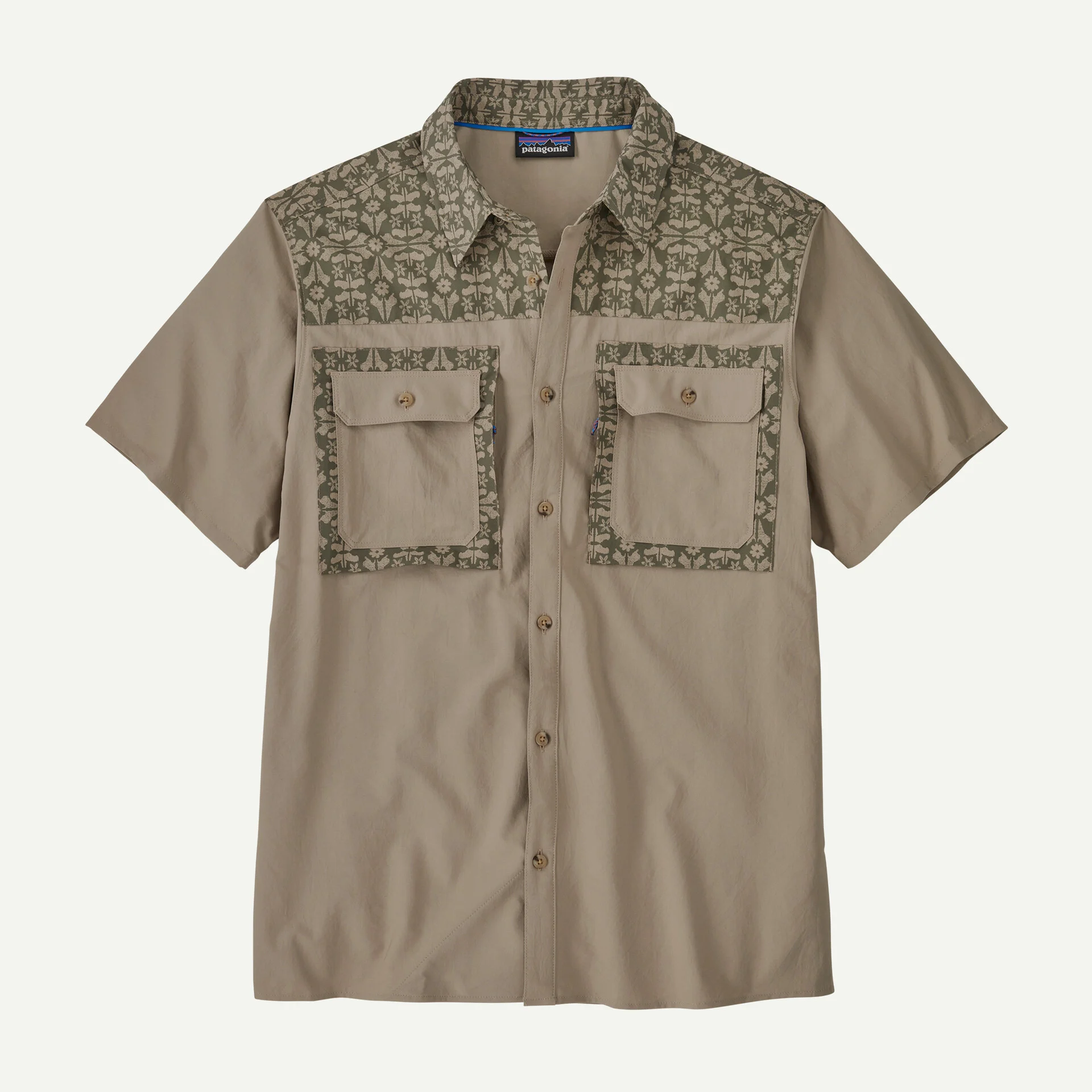 Self Guided Sun Short Sleeve Shirt- Marmot Field/Seabird Grey